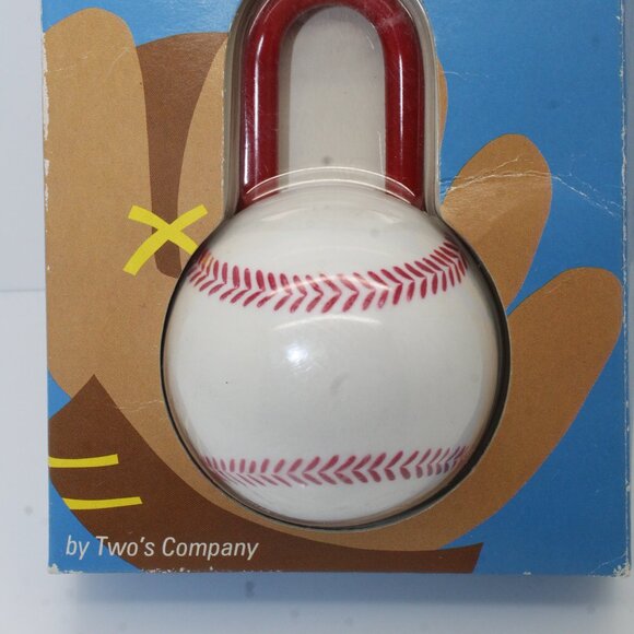 Vintage Baseball It's A LOCK Combination Padlock #1203 by Two's Company NEW - Picture 2 of 4